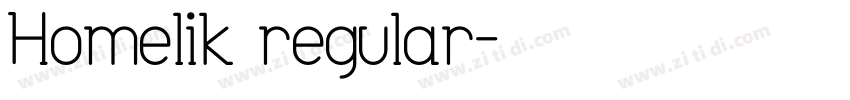 Homelik regular字体转换